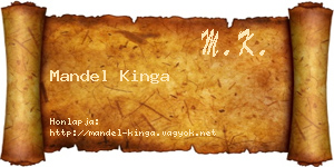 Mandel Kinga névjegykártya