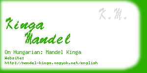 kinga mandel business card